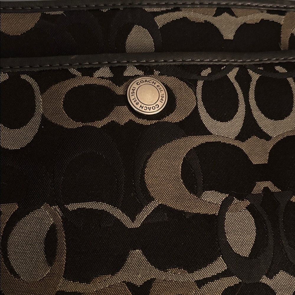 Coach Black and Grey Small Crossbody Bag